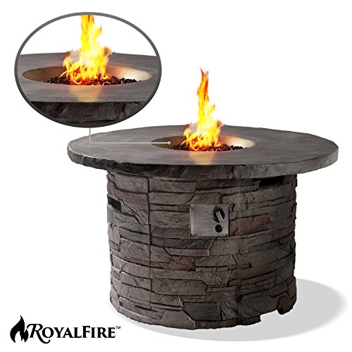 Round Gas Fire Pit Comes With 3kg Of Lava Rock Fuel And A Pvc Cover To Protect Your Investment